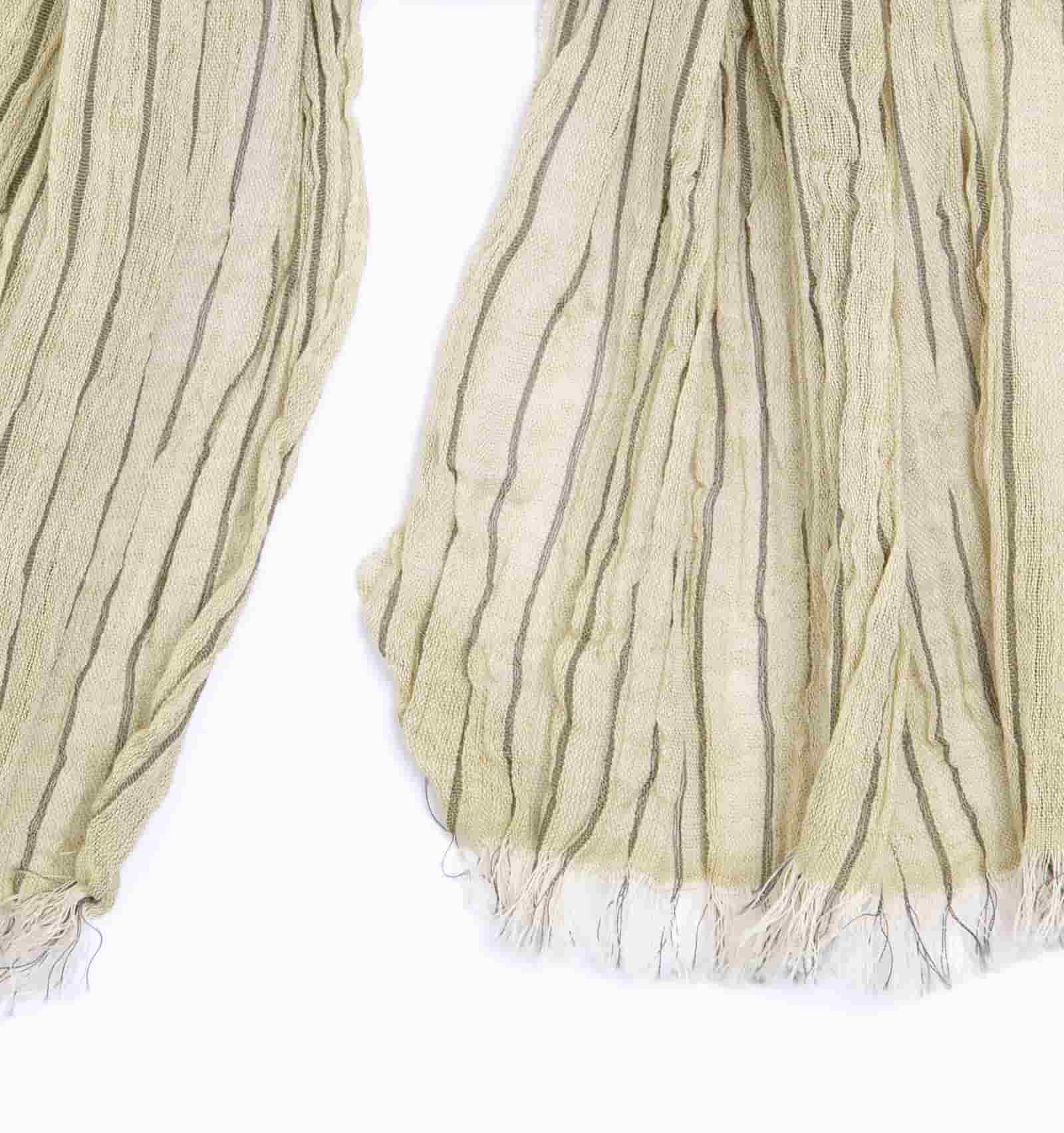 『KUSHU リネンコットンてぬぐいスカーフ』 オリーブ3