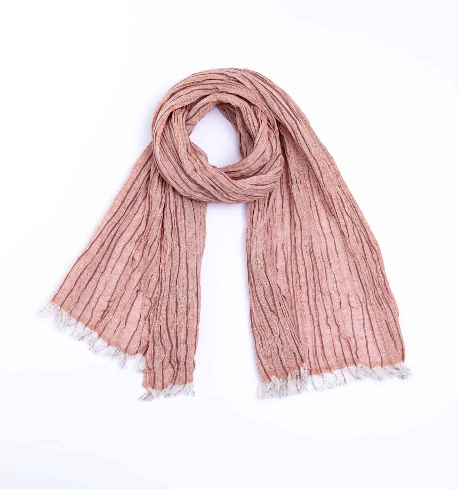 『KUSHU リネンコットンてぬぐいスカーフ』 カーマインレッド2