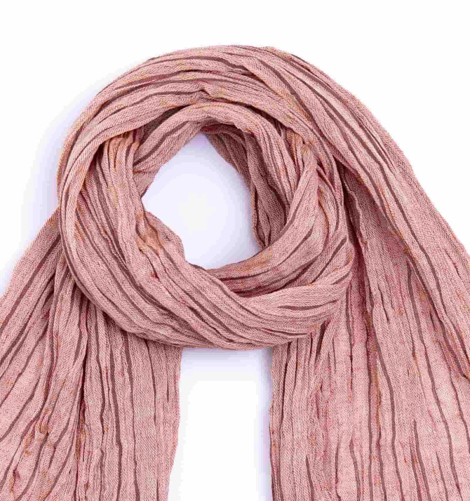 『KUSHU リネンコットンてぬぐいスカーフ』 カーマインレッド6