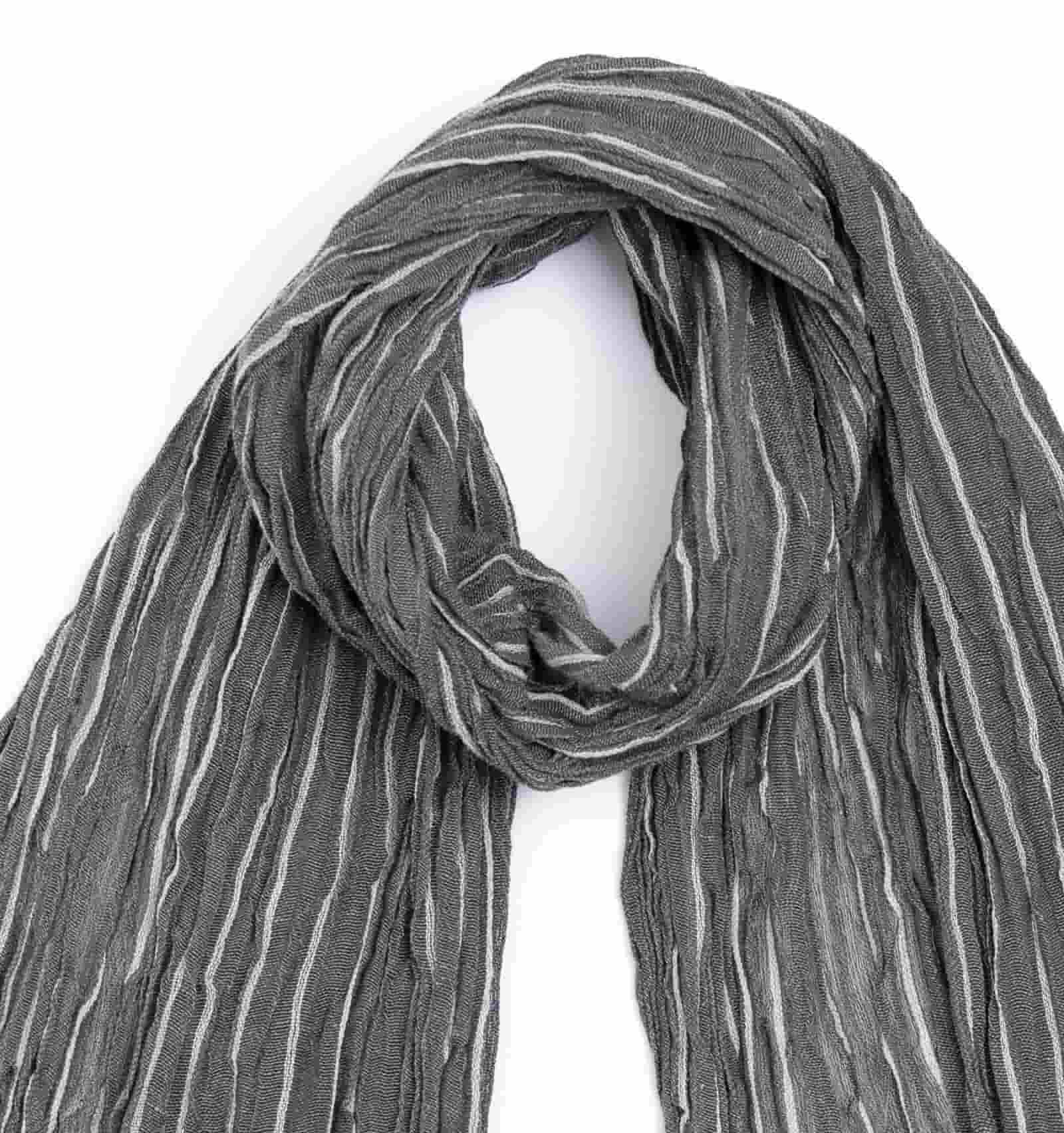 『KUSHU リネンコットンてぬぐいスカーフ』 ダークグレー6