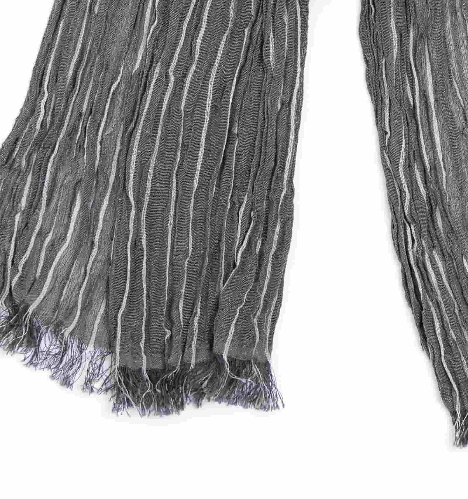 『KUSHU リネンコットンてぬぐいスカーフ』 ダークグレー3