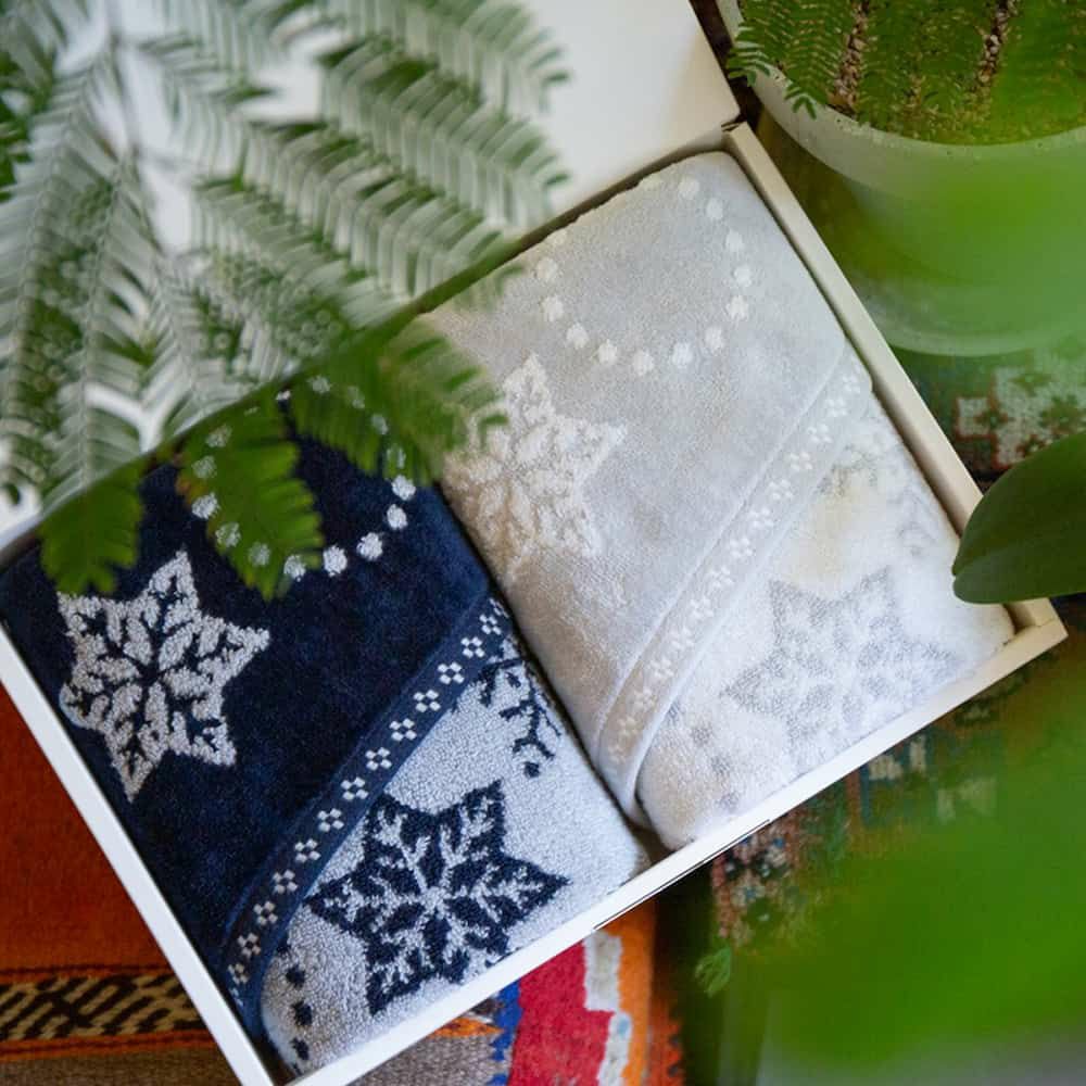 snow wreath-スノーリース』フェイスタオル | 今治タオル取り扱い専門