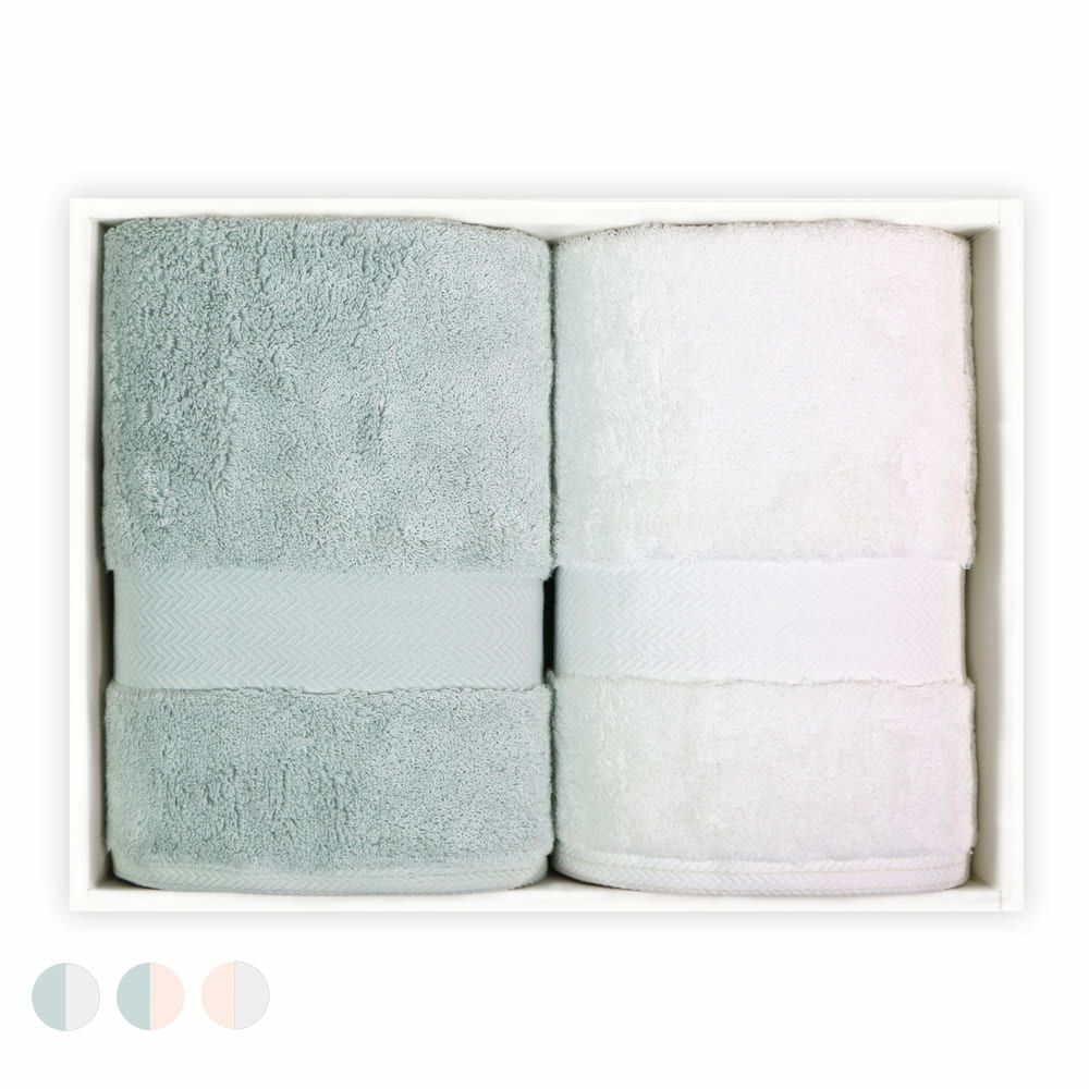 伊織バスタオル2枚セット（箱サイズXL） LOTUS-ロータス』バスタオル2枚組ギフトセット【XL箱】 | 今治タオル