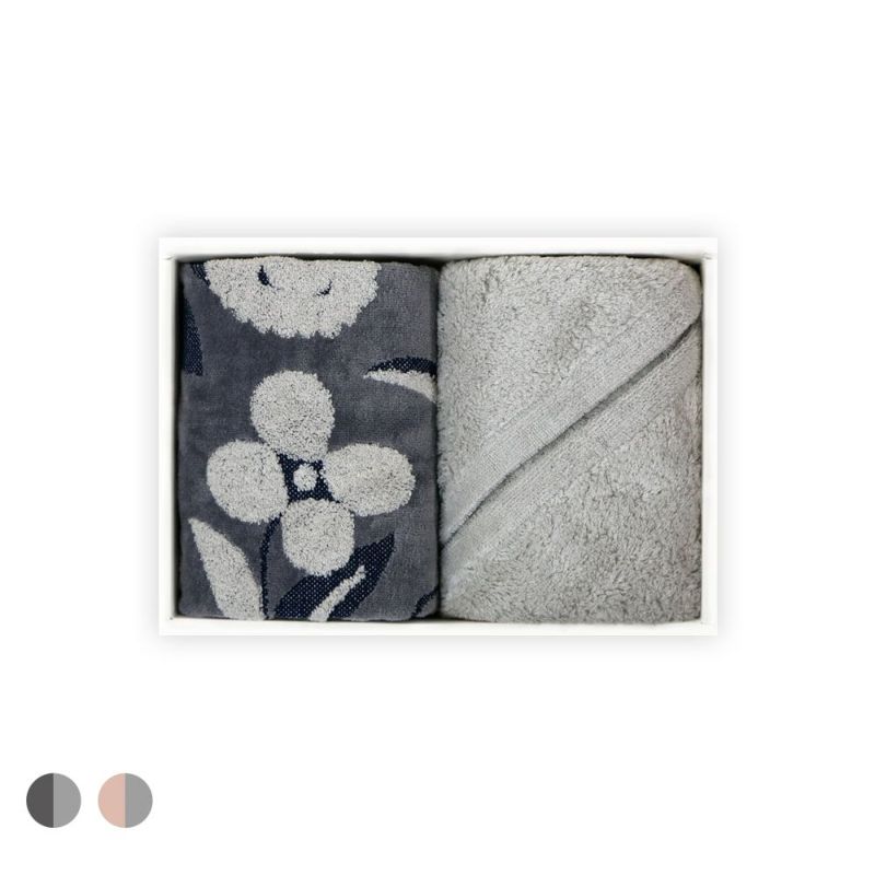 niwa-ニワ』『IORINO／ふわふわ』(GY）フェイスタオル2枚組ギフト