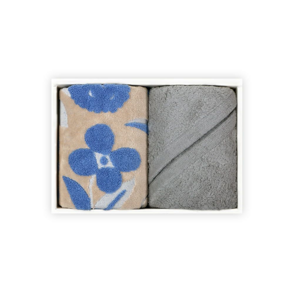 niwa-ニワ』『IORINO／ふわふわ』(GY）フェイスタオル2枚組ギフト