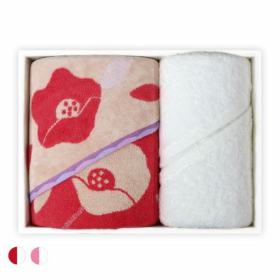 tsubaki-ツバキ』『IORINO／ふわふわ』(WH）バスタオル2枚組ギフト