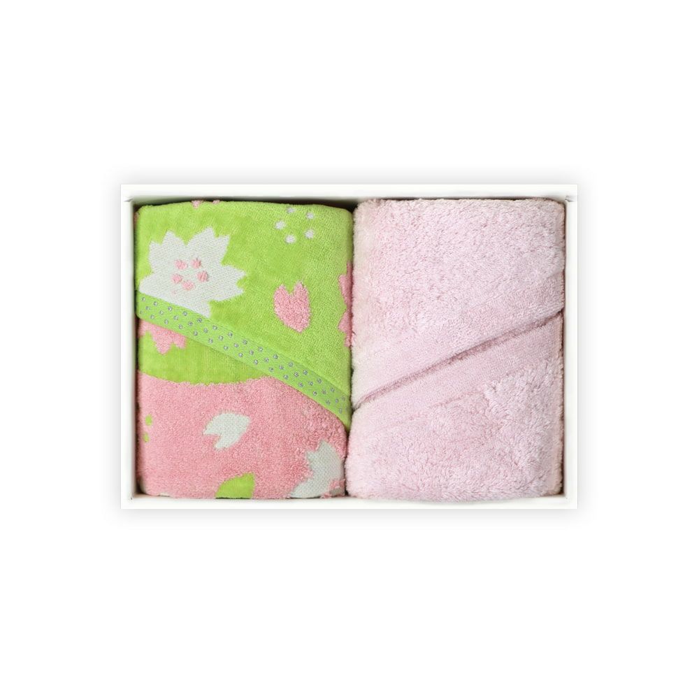 sakura-サクラ』『IORINO／ふわふわ』（ピンク）フェイスタオル2枚組