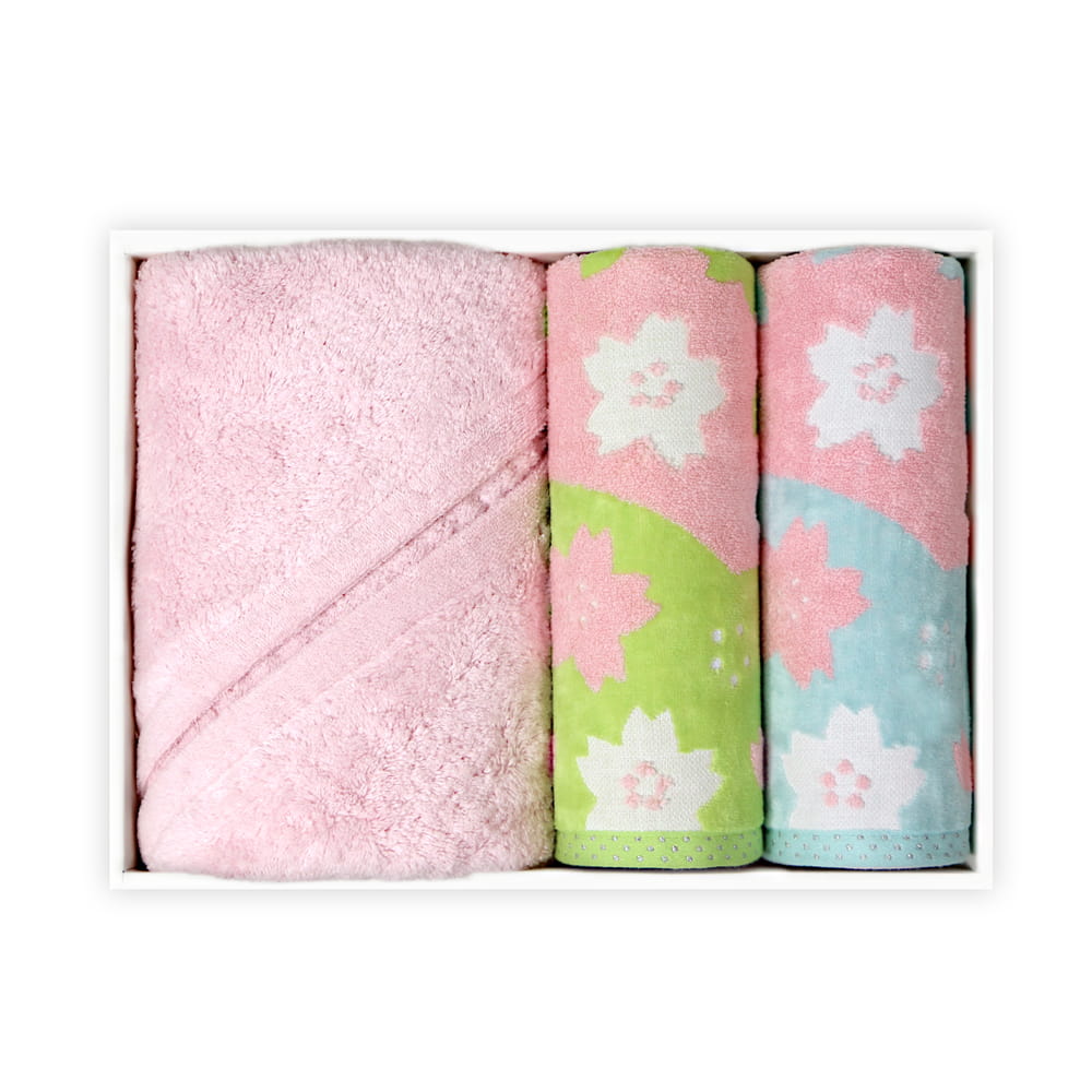 オリジナルmimosa刺繍入り『IORINO／やさしさ』スリムバスタオル（BL