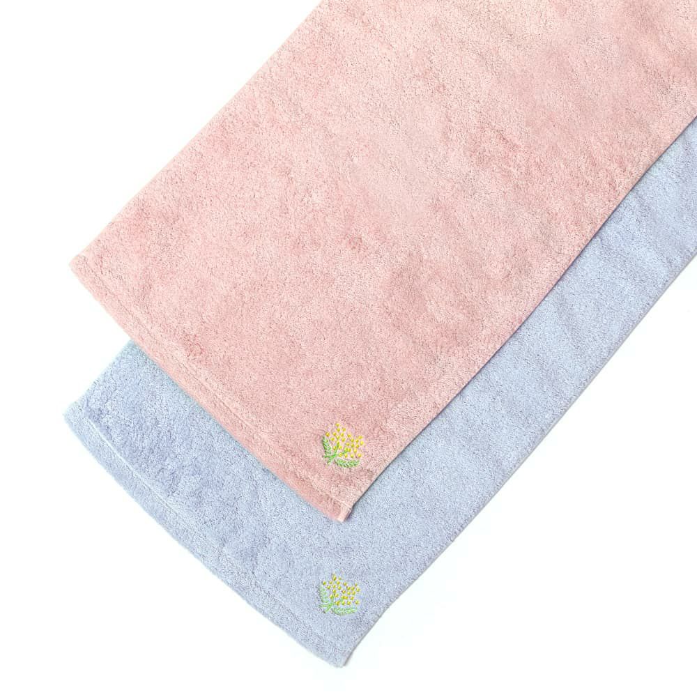 オリジナルmimosa刺繍入り『IORINO／やさしさ』スリムバスタオル