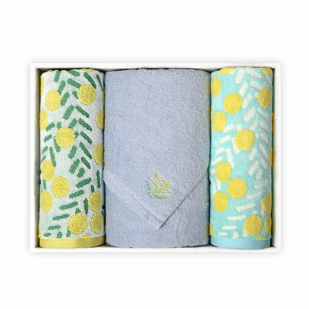 オリジナルmimosa刺繍入り『IORINO／やさしさ』スリムバスタオル